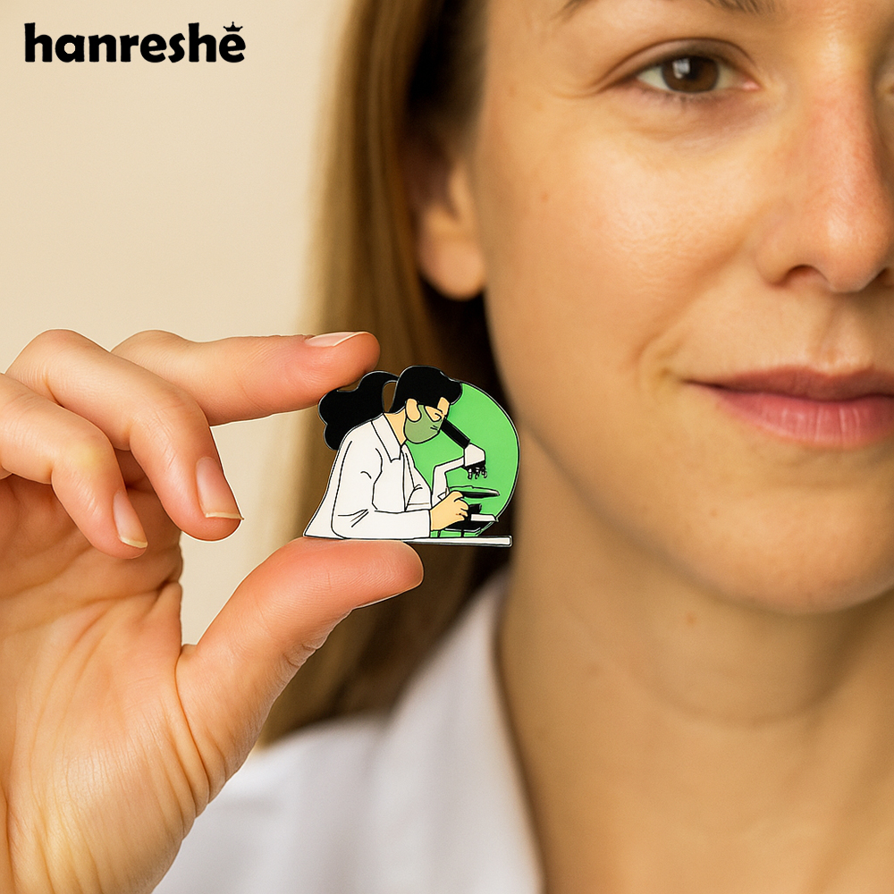 Medical Lab Logo - Hanreshe Lab Scientist Enamel Pin Medical