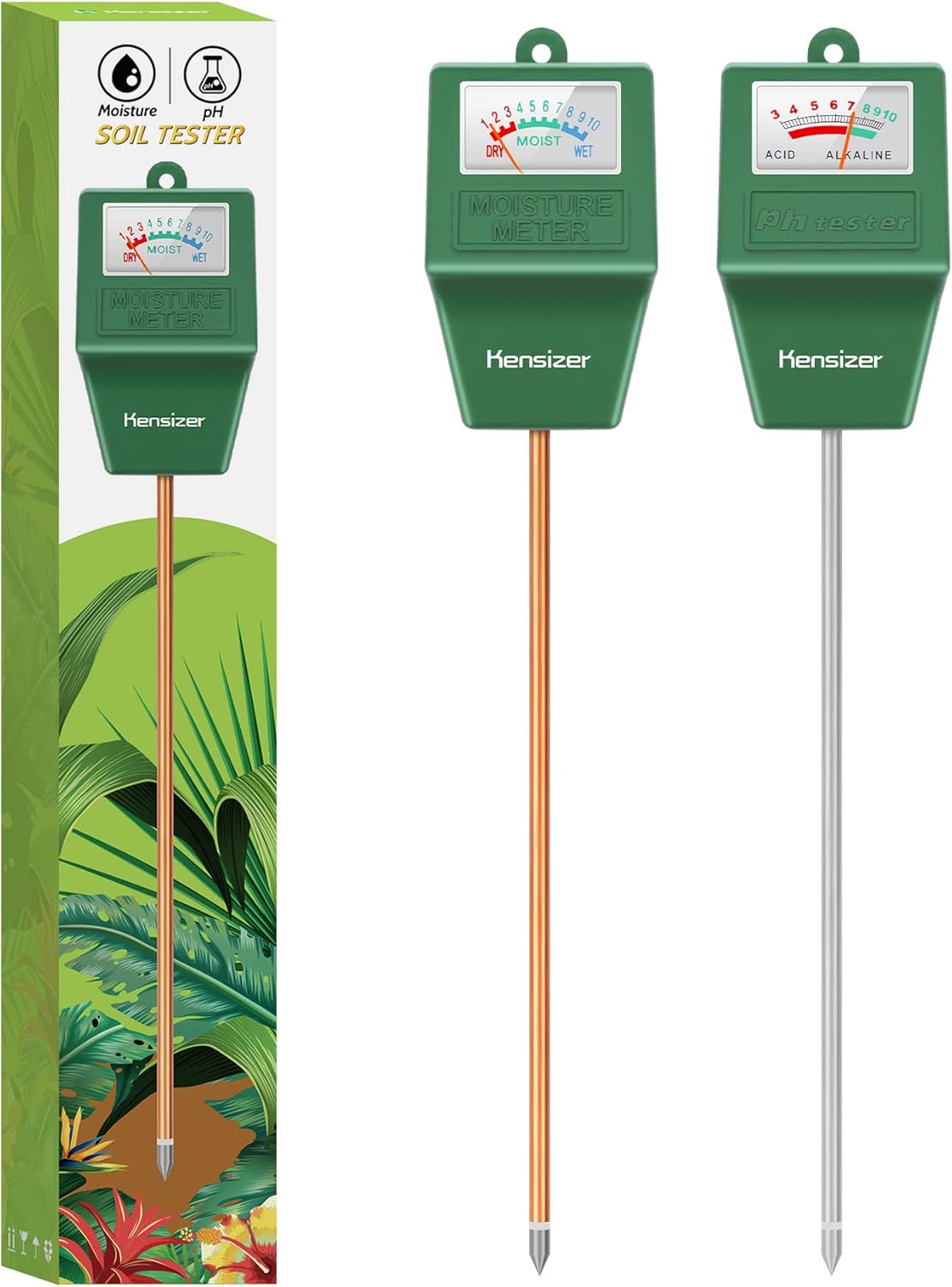 Ph Meter - Soil Tester, 3-in-1 Moisture/pH/Light Meter for
