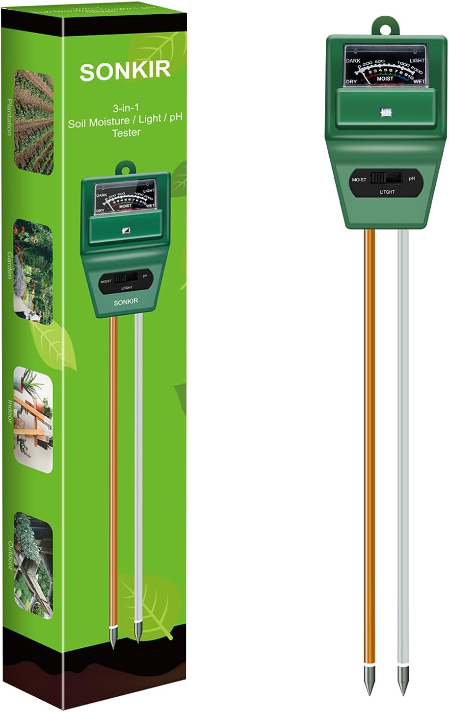 Soil pH Meter, MS02 3-in-1 Soi - Ph Meter recensie en prijs