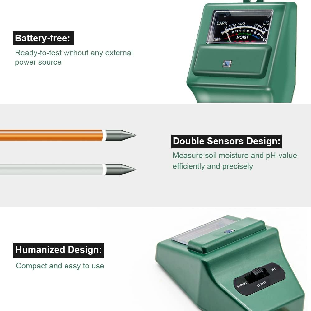 Soil pH Meter, MS02 3-in-1 Soi - Ph Meter recensie en prijs