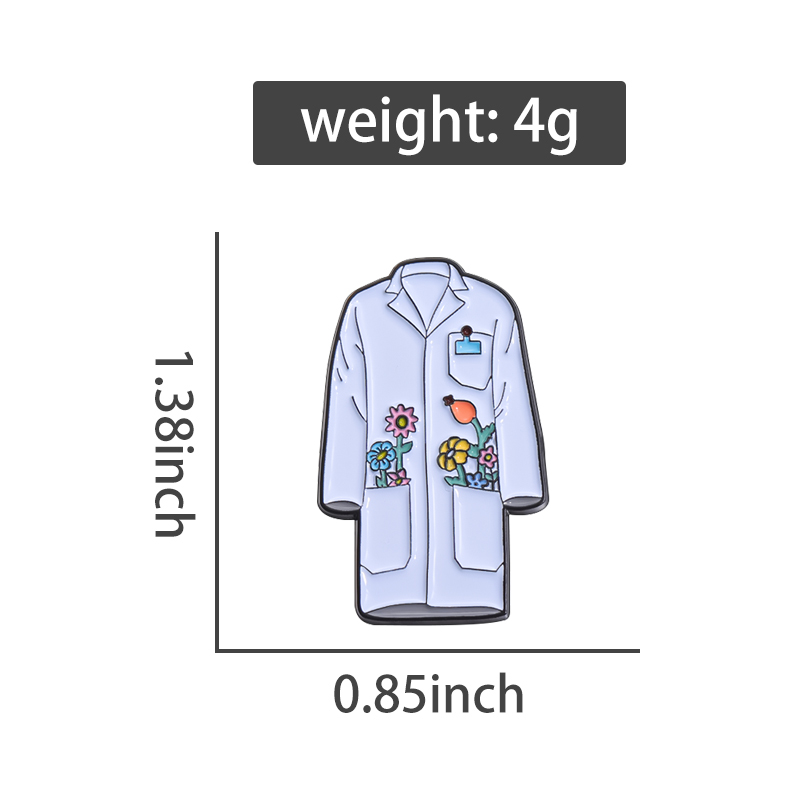 Floral Lab Coat Enamel Pins Cu - Medical Lab Logo recensie en prijs