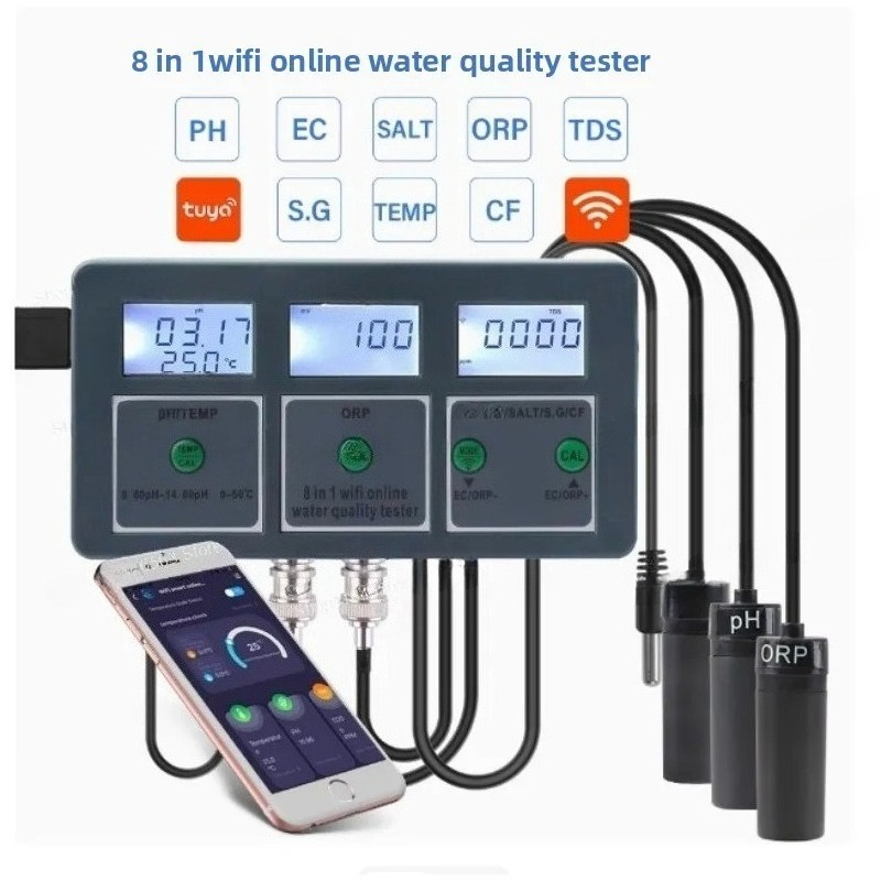 Wifi 8 IN 1 Salinity Ph Meter  - Ph Meter recensie en prijs