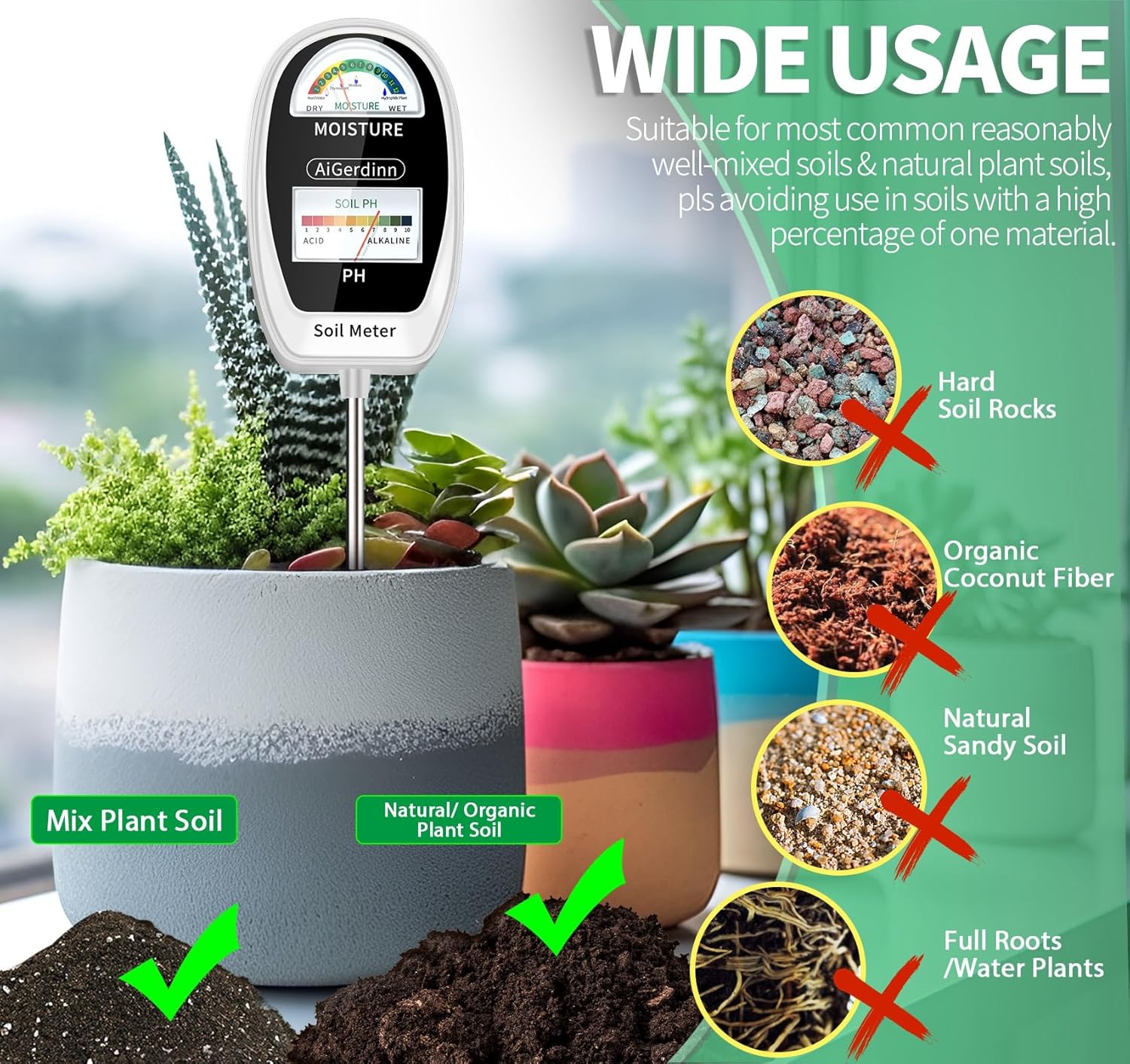 2-in-1 Soil Moisture & pH Mete - Ph Meter recensie en prijs