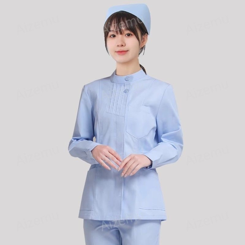 Pink Long Sleeve Nurse Uniform - Medical Lab Logo recensie en prijs