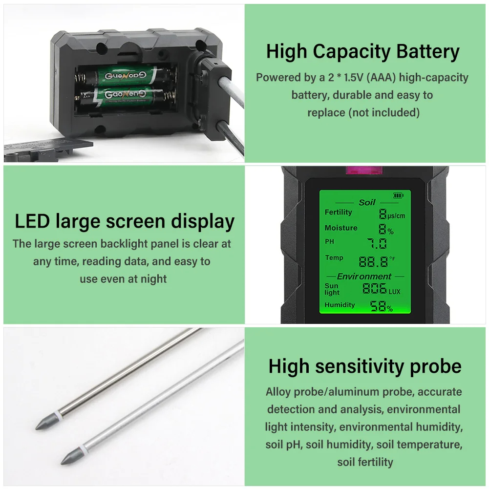 ST03 Six-in-One Soil Tester Mo - Ph Meter recensie en prijs