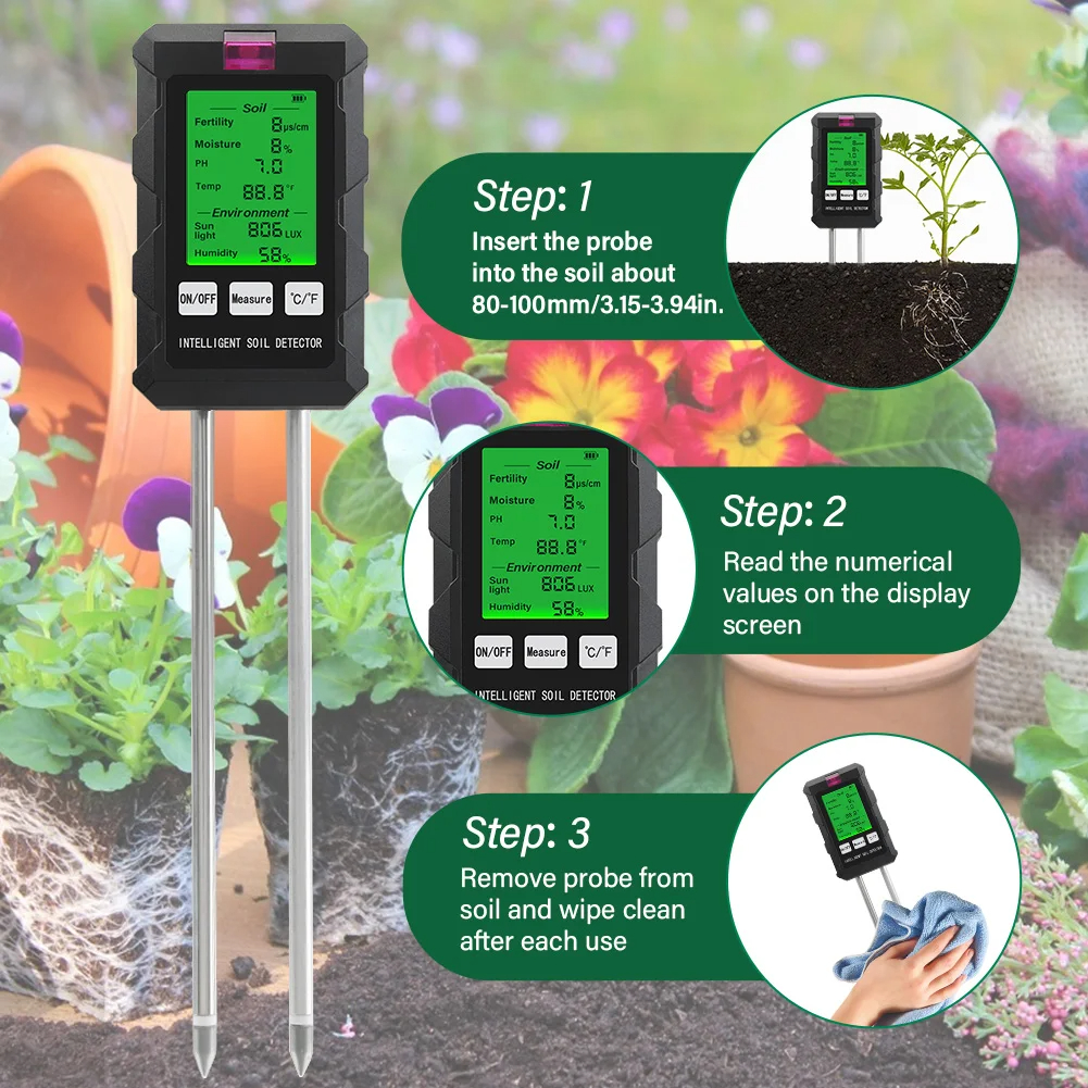 ST03 Six-in-One Soil Tester Mo - Ph Meter recensie en prijs
