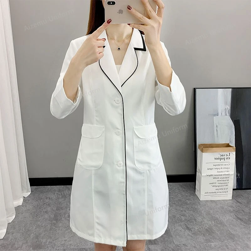 Women Short Spa Uniforms logo  - Medical Lab Logo recensie en prijs